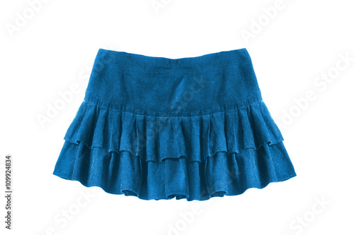 Velvet skirt isolated