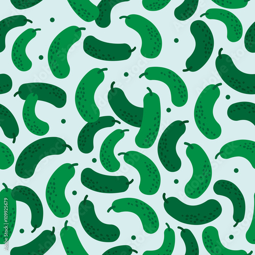 Salted cucumber. Seamless pattern