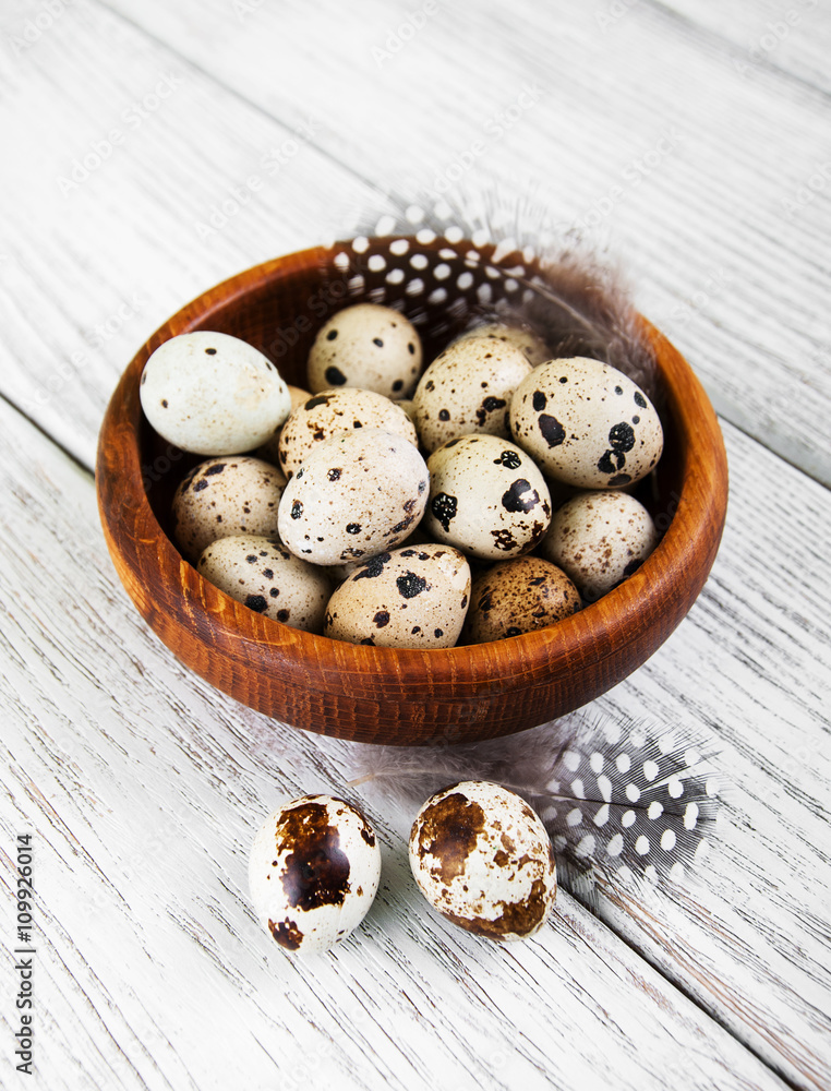 Obraz premium bowl with fresh quail eggs