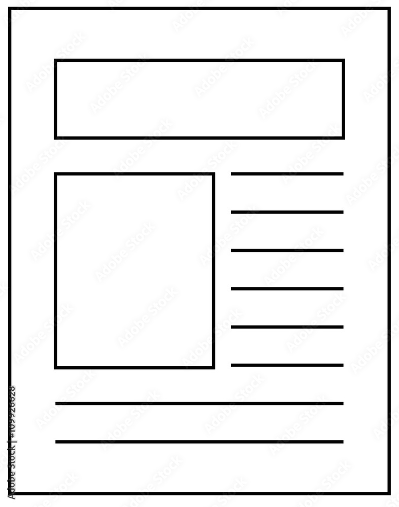 outline icon of newspaper article outline icon of newspaper article