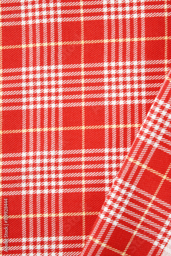 red and white table linen