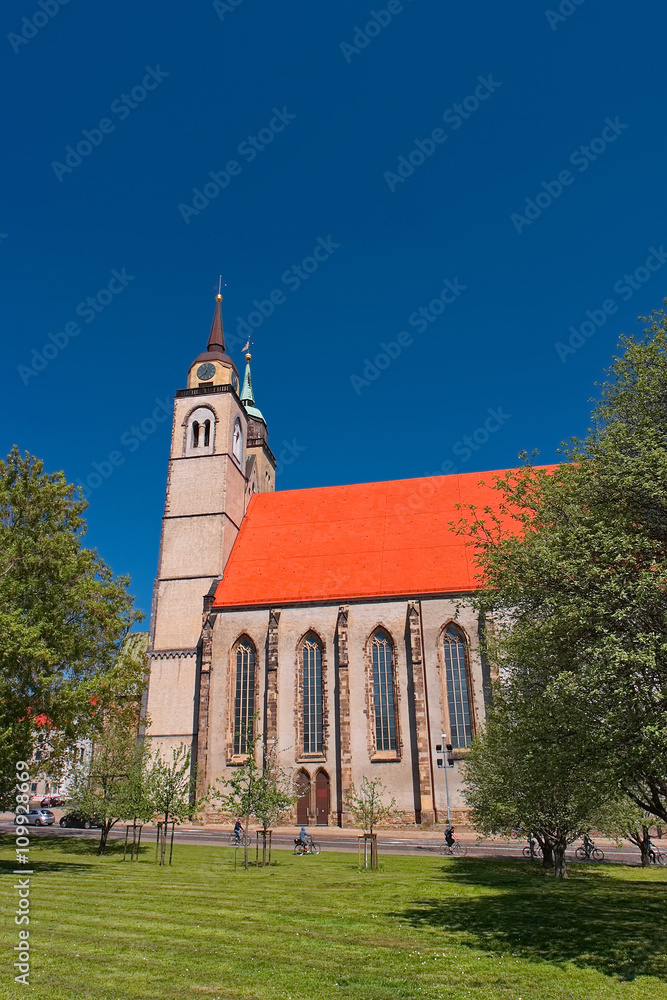 View on Magdeburg city center and downtown in Spring, Magdeburg, View on Magdeburg city center and downtown in Spring, Magdeburg,