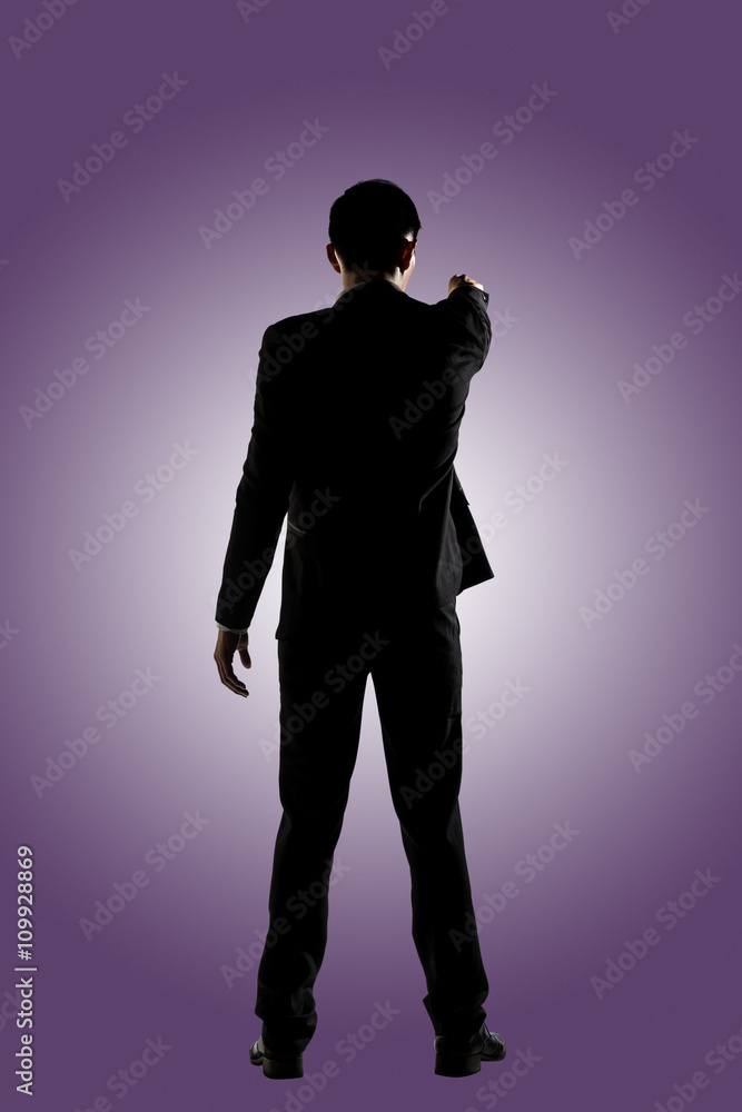 Silhouette of business man Silhouette of business man