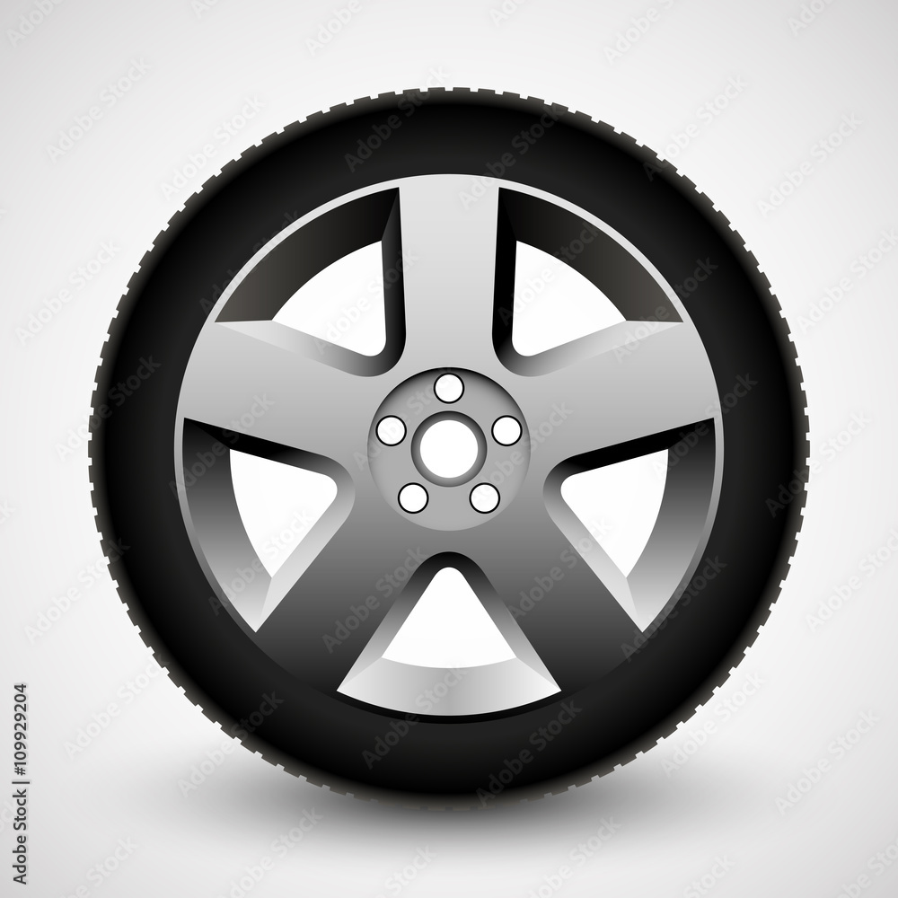 Car wheel illustration