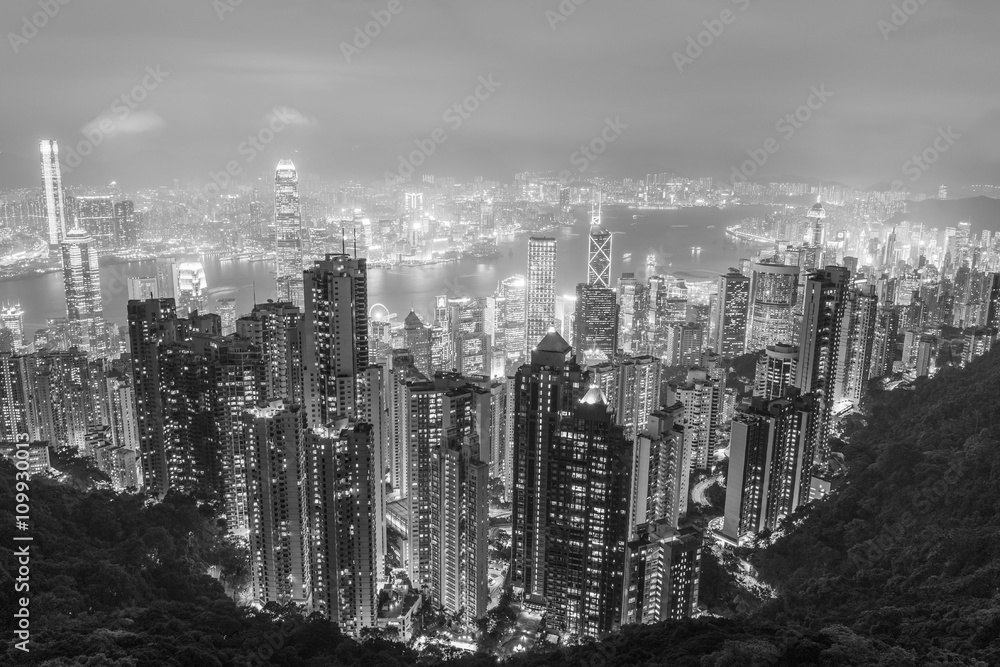 Hong kong's skyline seen from the Peak