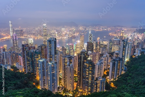 Hong kong's skyline seen from the Peak © shantihesse