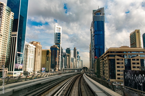 Modern metro in Dubai, UAE