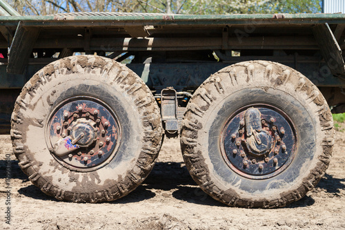 wheels of a truck