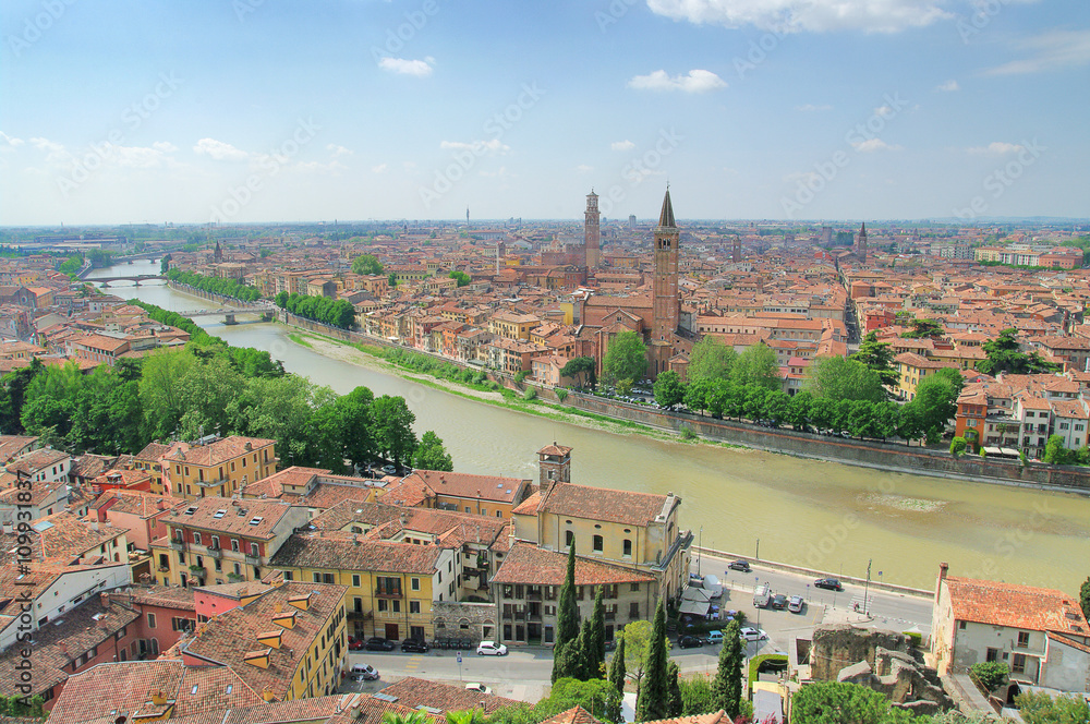 View of old Verona, Italy
