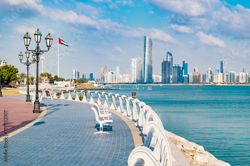 View of Abu Dhabi in the United Arab Emirates photo