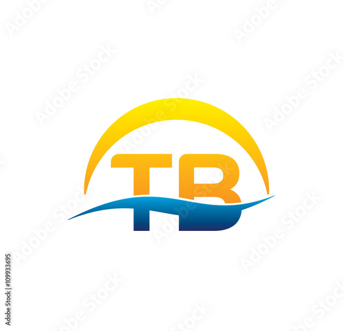 tb initial logo with waving swoosh