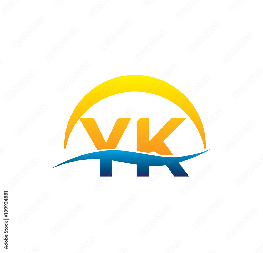 yk initial logo with waving swoosh yk initial logo with waving swoosh