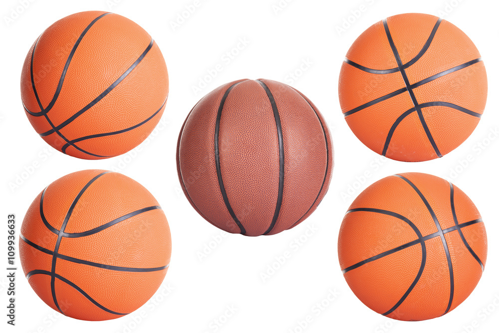 Basketball balls isolated on white background