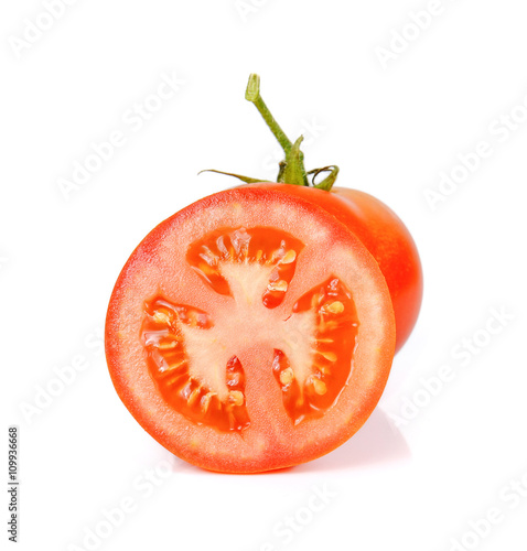 Wallpaper Mural Tomatoes cut half,tomatoes full balls isolated on white backgrou Torontodigital.ca