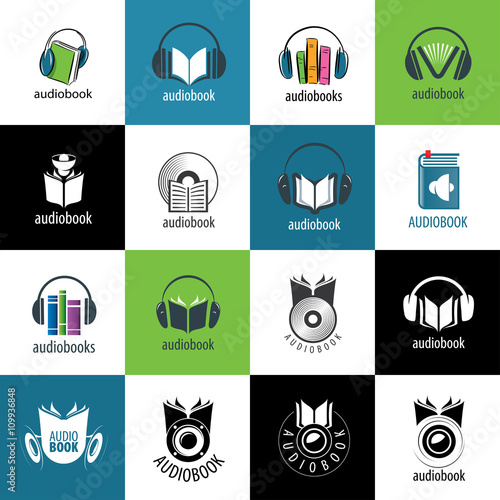 Audiobook. Vector logo template