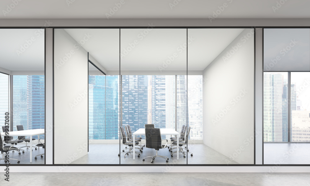 Fototapeta premium Modern office with Singapore view