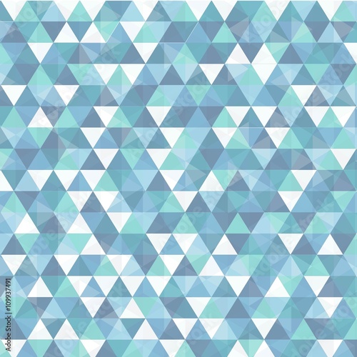 triangle in blue abstract background