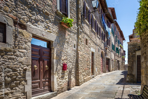 Beautiful street of Cortona, Tuscany
