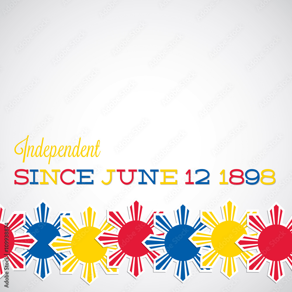Line Philippine Independence Day card in vector format.