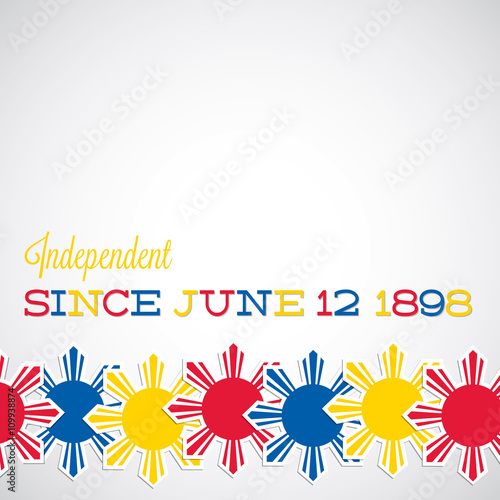 Line Philippine Independence Day card in vector format.