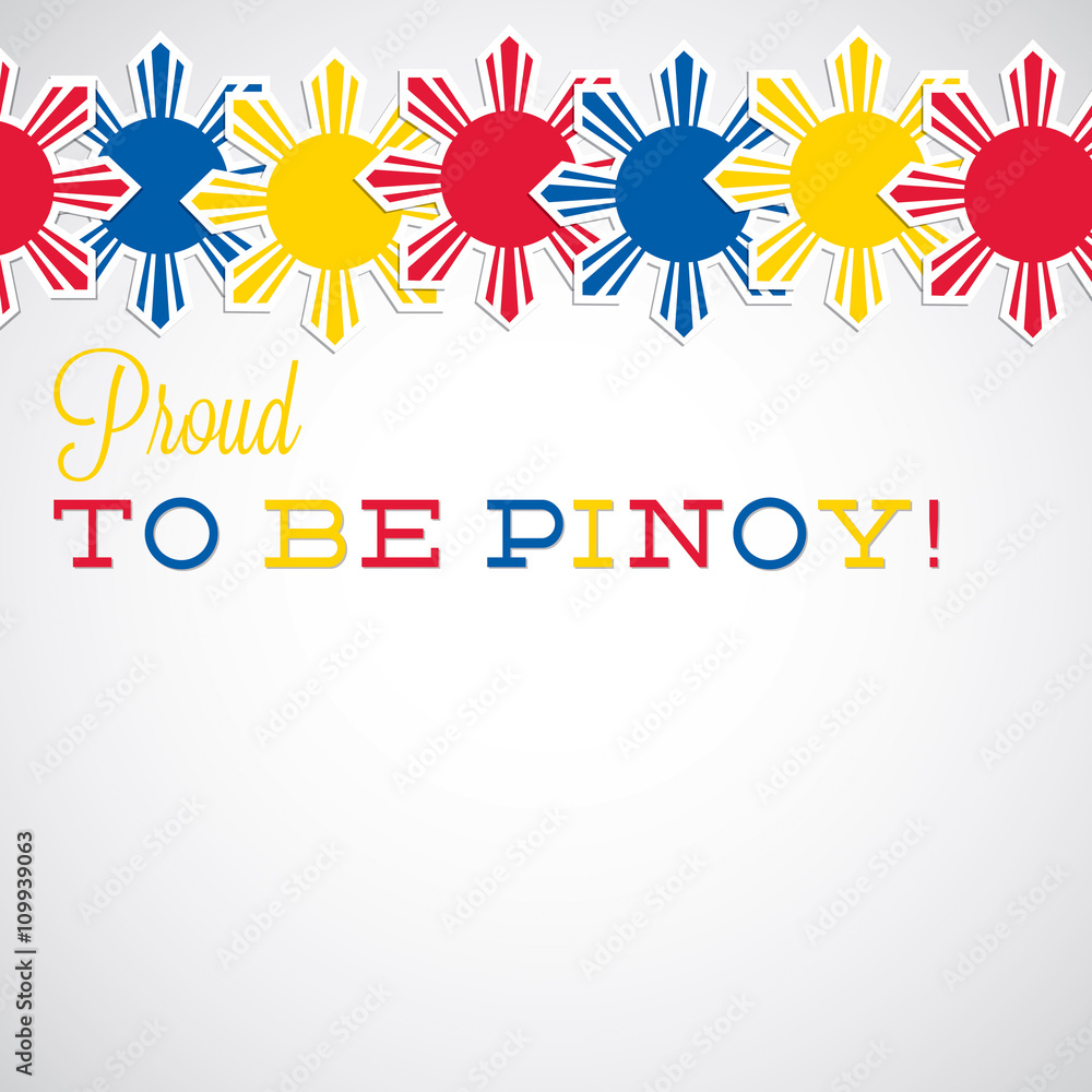 Obraz premium Line Philippine Independence Day card in vector format.