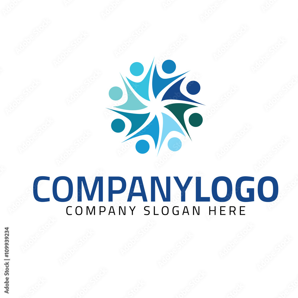 Human Team Logo - Social Company