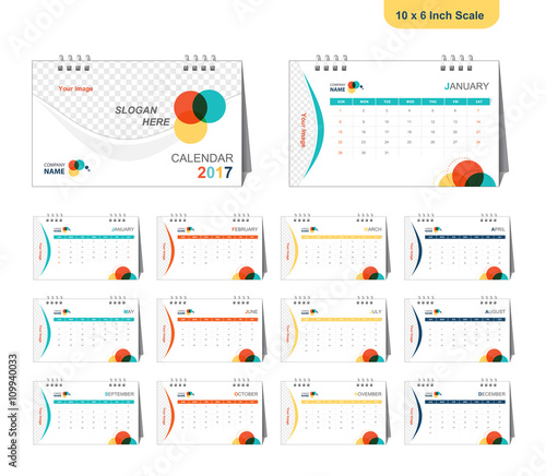 company calendar 2017 with full design (10x7 inch scale)