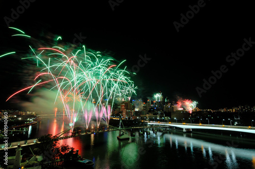 Australia Landscape : Brisbane River Firework