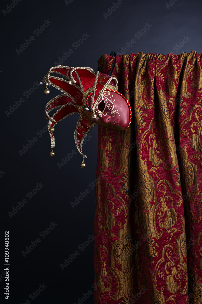  Old Venetian masks with bell