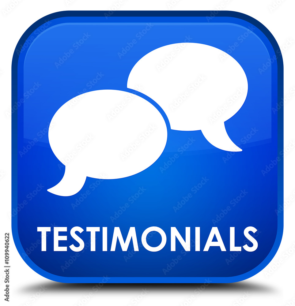 Testimonials (chat icon) blue square button Testimonials (chat icon) blue square button