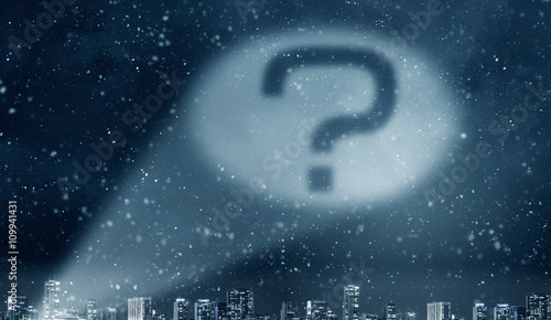 фотографія Question mark in darkness