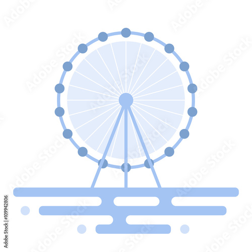 Illustration of Ferris wheel.