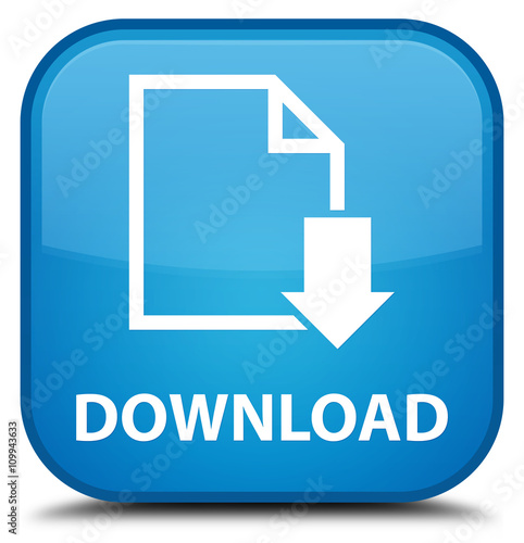 Download (document icon) cyan blue square button