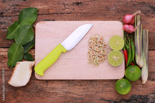 Prepare ingredients for cooking spicy photo