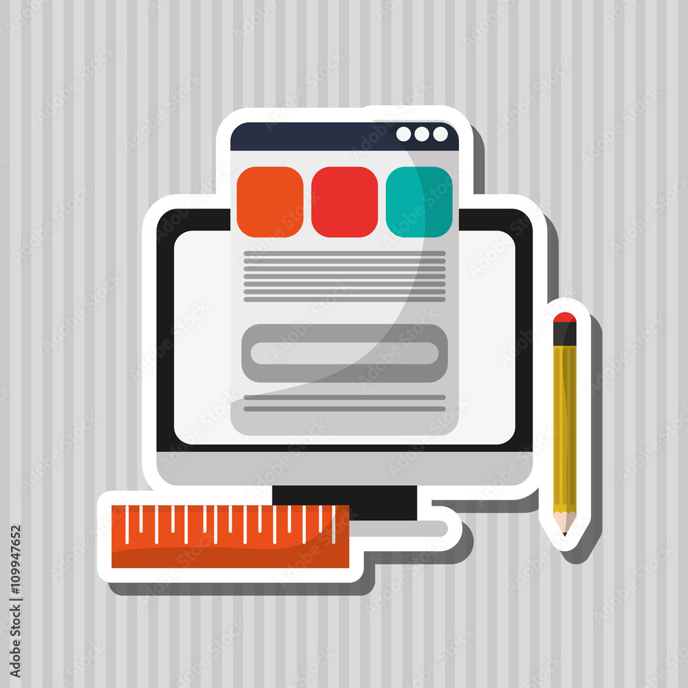 Digital marketing design. computer icon. multimedia concept Digital marketing design. computer icon. multimedia concept