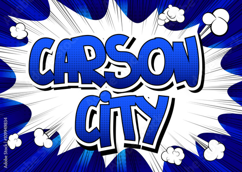 Carson City - Comic book style word.