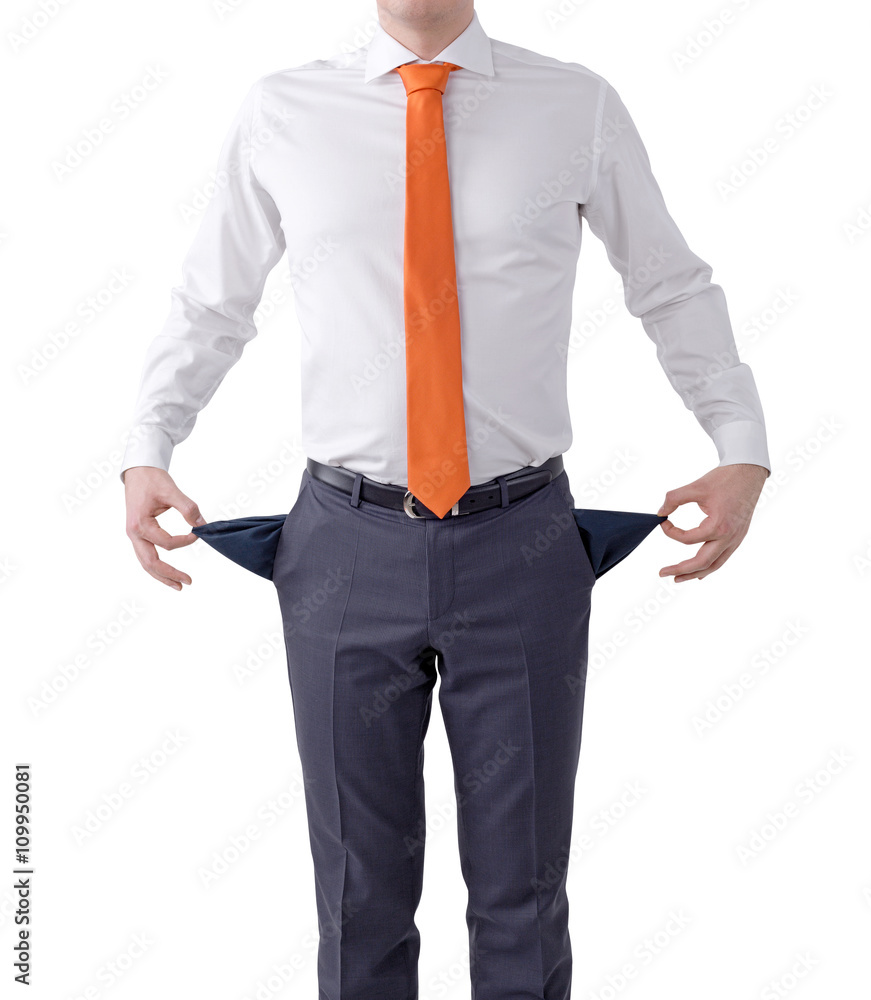 Unemployment concept isolated businessman Unemployment concept isolated businessman
