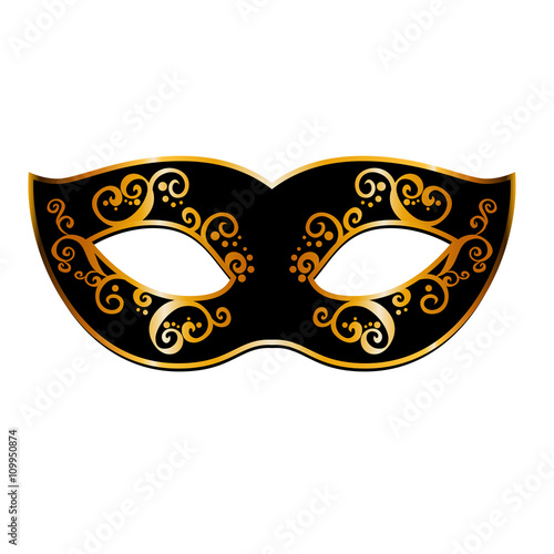 Vector back venetian carnival mardi gras party mask