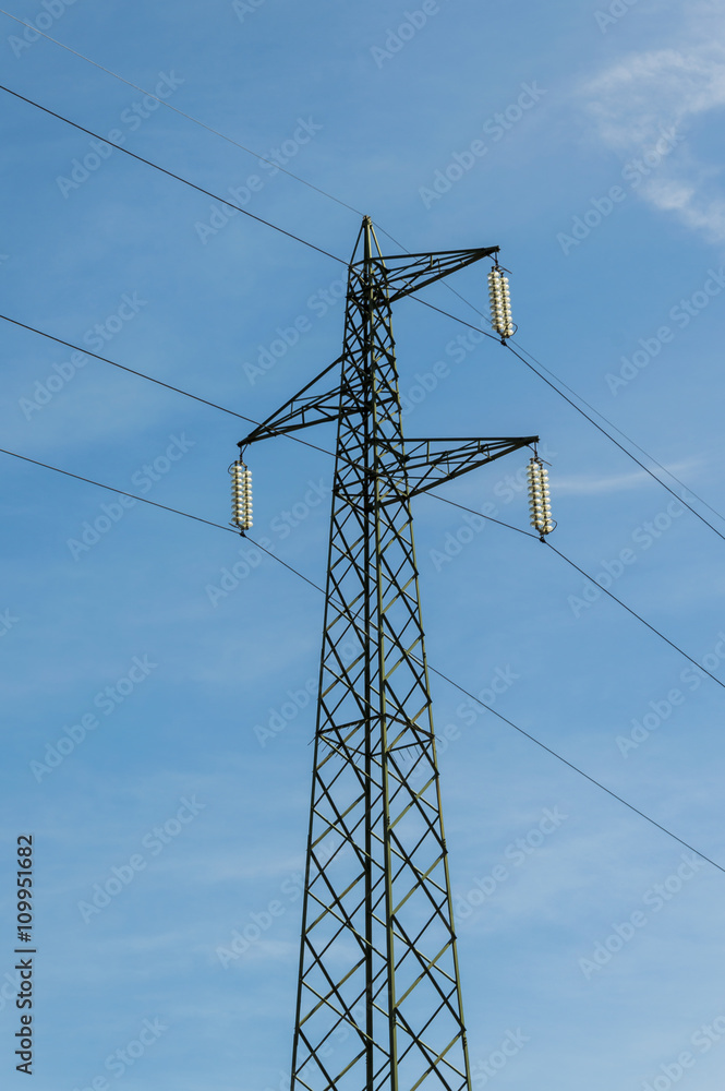 Pylon and transmission power line in summer day Pylon and transmission power line in summer day