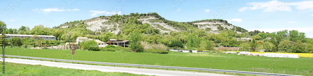 Paisaje agrícola con carreteras, provincia de Barcelona Paisaje agrícola con carreteras, provincia de Barcelona