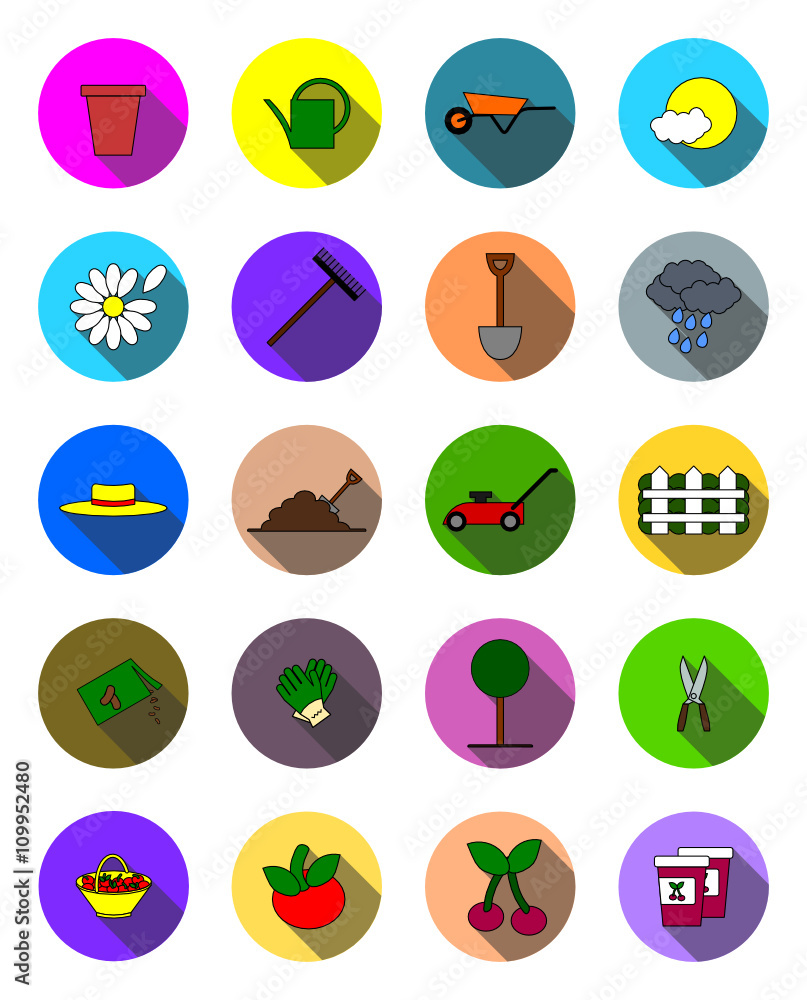 Jardinage flat icon Jardinage flat icon