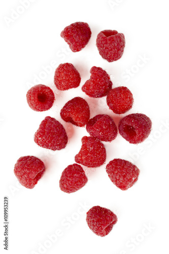 scattered raspberries