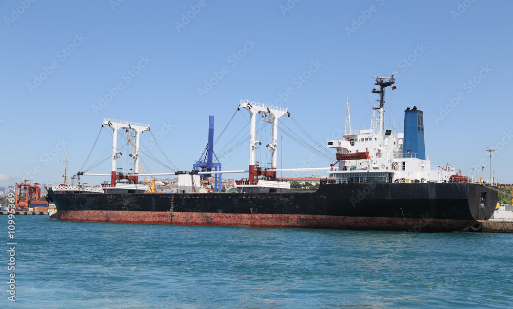 Cargo ship loading