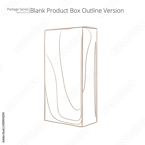 Blank Product Box. Abstract Product Package Box. Outline Version. Vector EPS10.