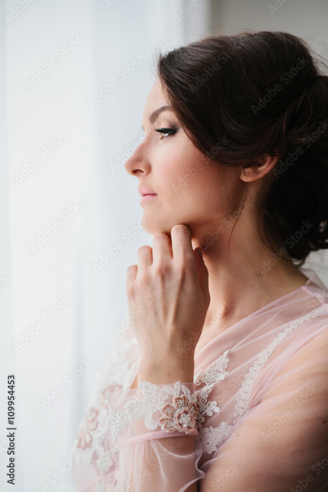 Boudoir. Morning of the bride. Wedding concept.
Boudoir. Morning of the bride. Wedding concept.