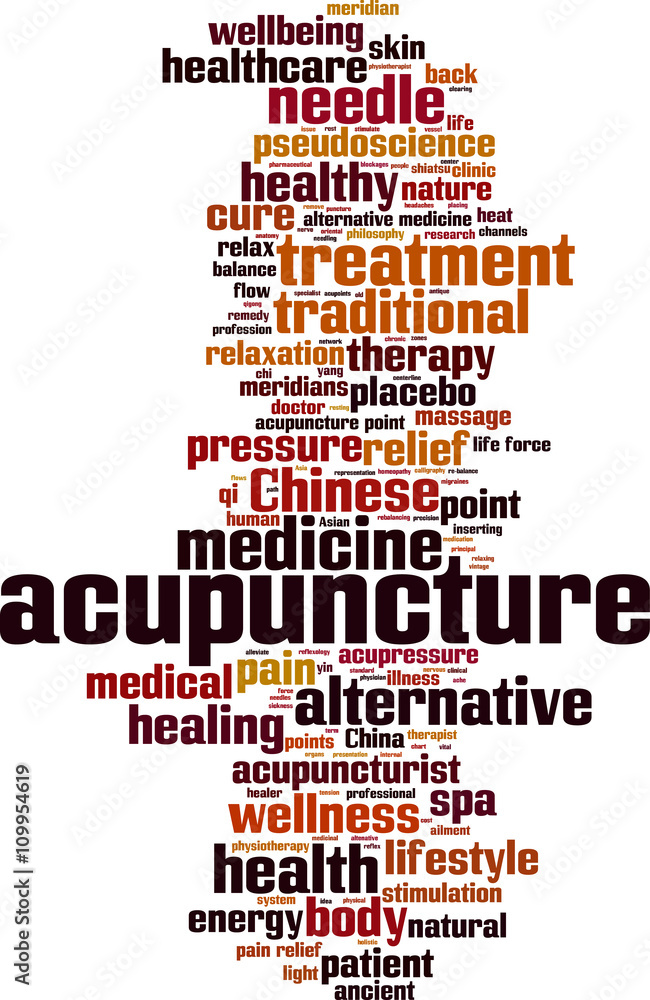 Acupuncture word cloud concept. Vector illustration Stock Vector Adobe Stock