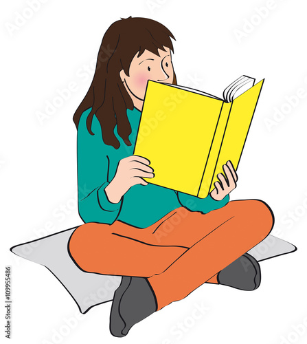 Adolescente leyendo un libro