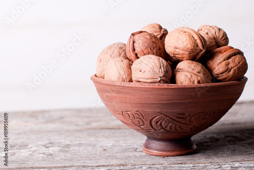 walnuts in a bowl on the table