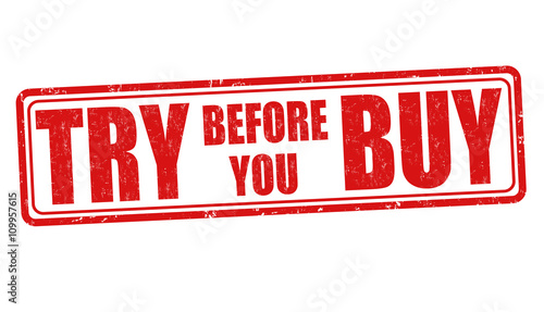 Try before you buy stamp