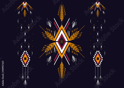 Geometric ethnic pattern seamless design for background,wallpaper,clothing and wrapping. 